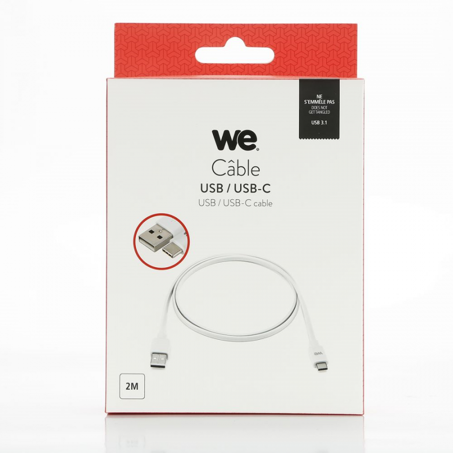 WE USBC USBA 2M BLANC