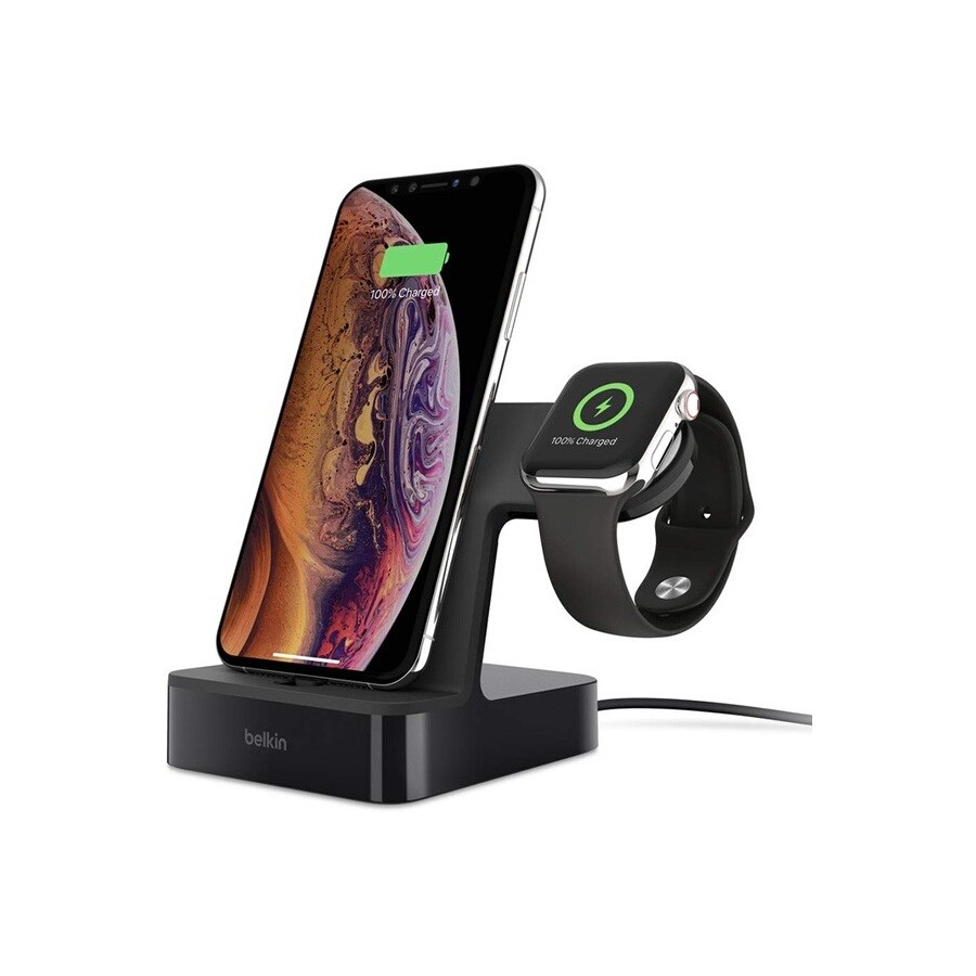 Chargeur téléphone portable Belkin Station de recharge PowerHouseT pour  Apple Watch et iPhone XS, iPhone XS Max et iPhone XR - DARTY Guyane