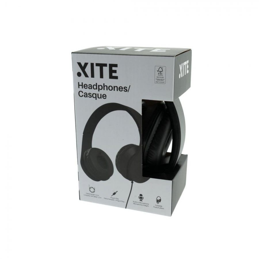 XITE CASQUE AUDIO NOIR MICRO INTEGRE n°1
