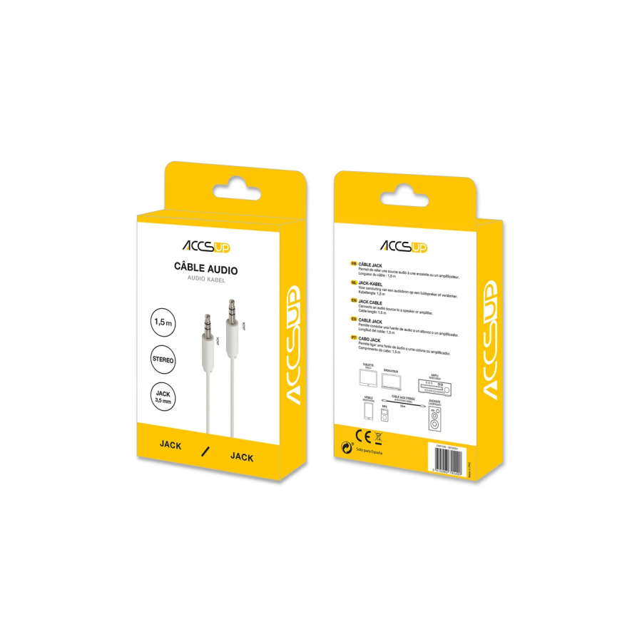 ACCSUP CABLE JACK 3,5 / JACK 3,5 1,5M BLANC n°2