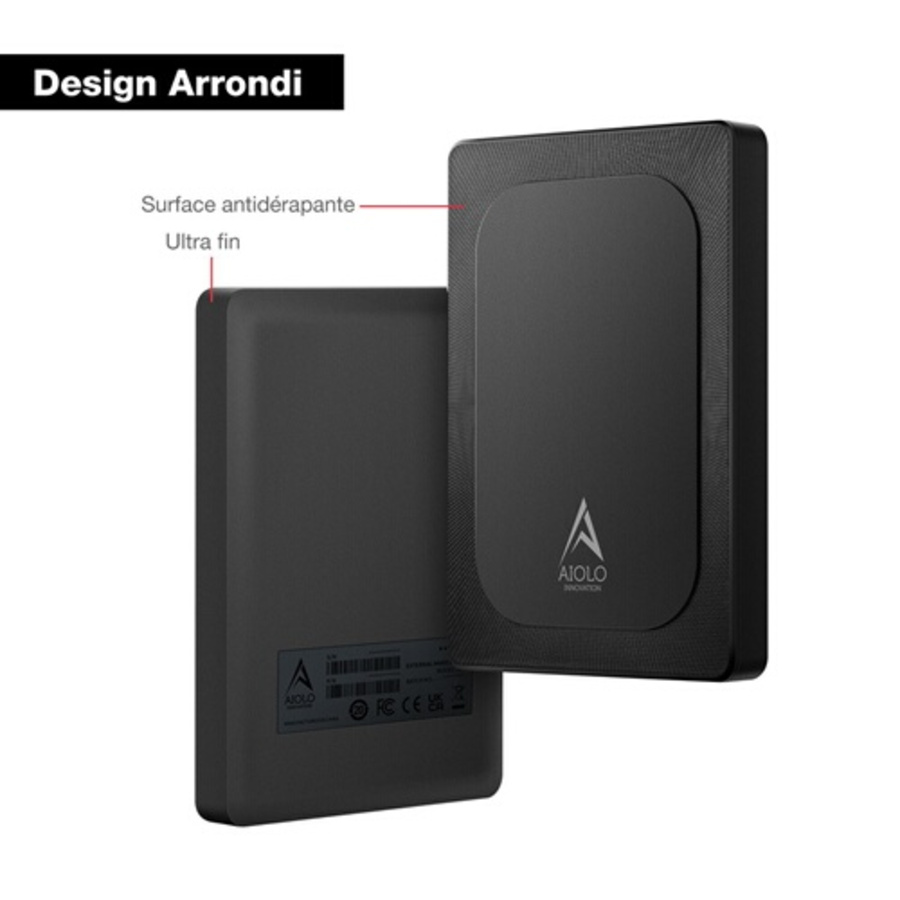 Aiolo Innovation AIOLO INNOVATION Disque dur externe A4 1To USB3.0 Noir n°6