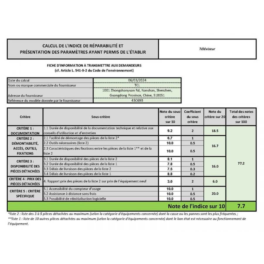 TCL 43C69B n°13