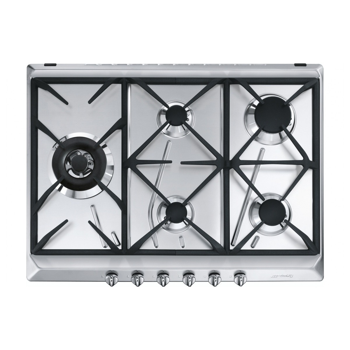 Plaque de cuisson Smeg SRV 575 GH 5 INOX DARTY Guyane