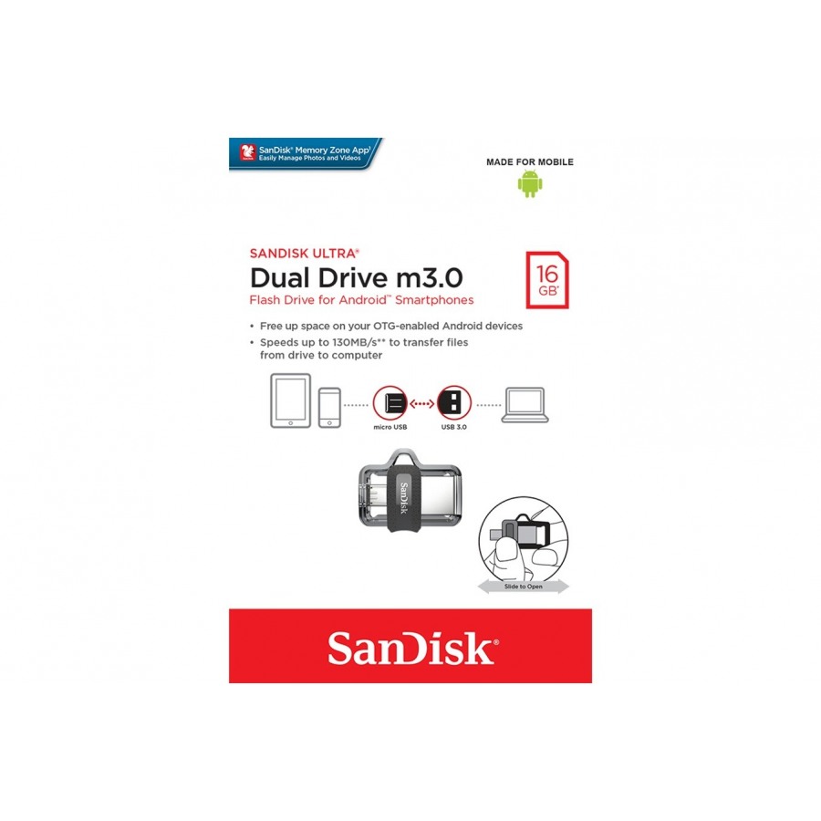 Sandisk Clé USB 3.0 SanDisk Ultra® Dual Drive 32 Go blanche n°5