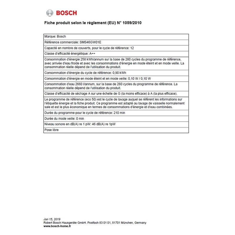 Bosch SMS46GW01E n°6