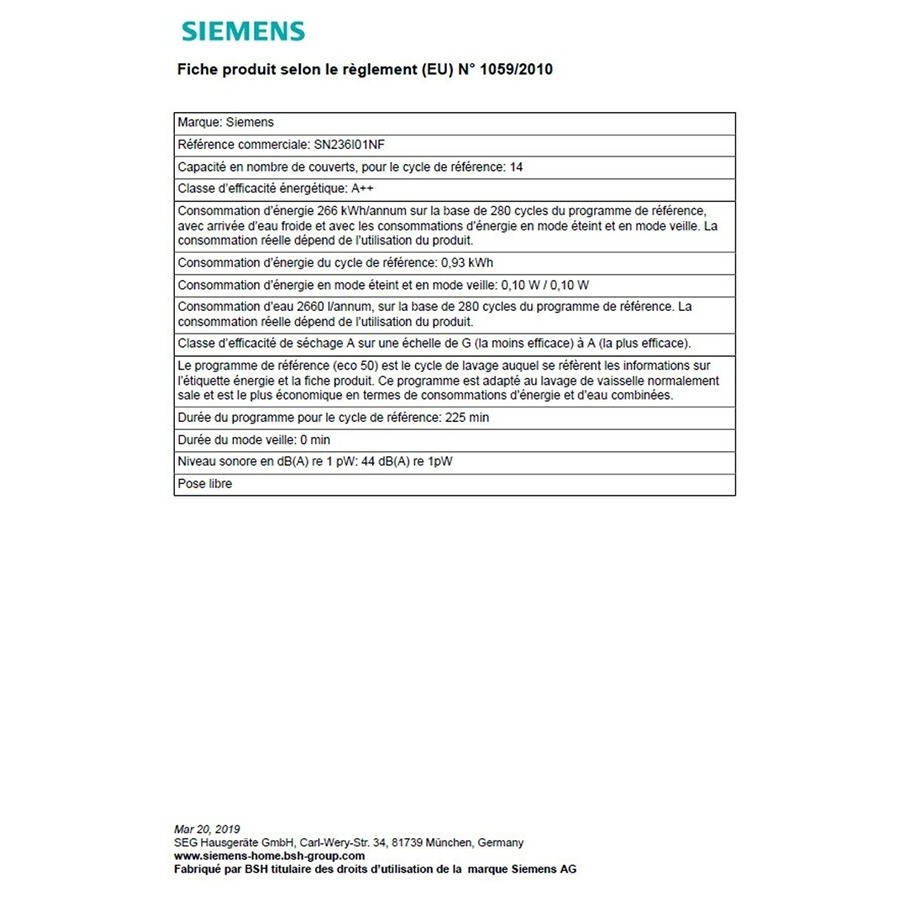 Siemens SN236I01NF n°6
